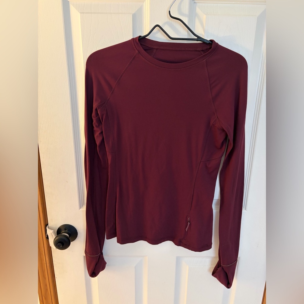 Lululemon Burgundy Long Sleeve Top- Running top